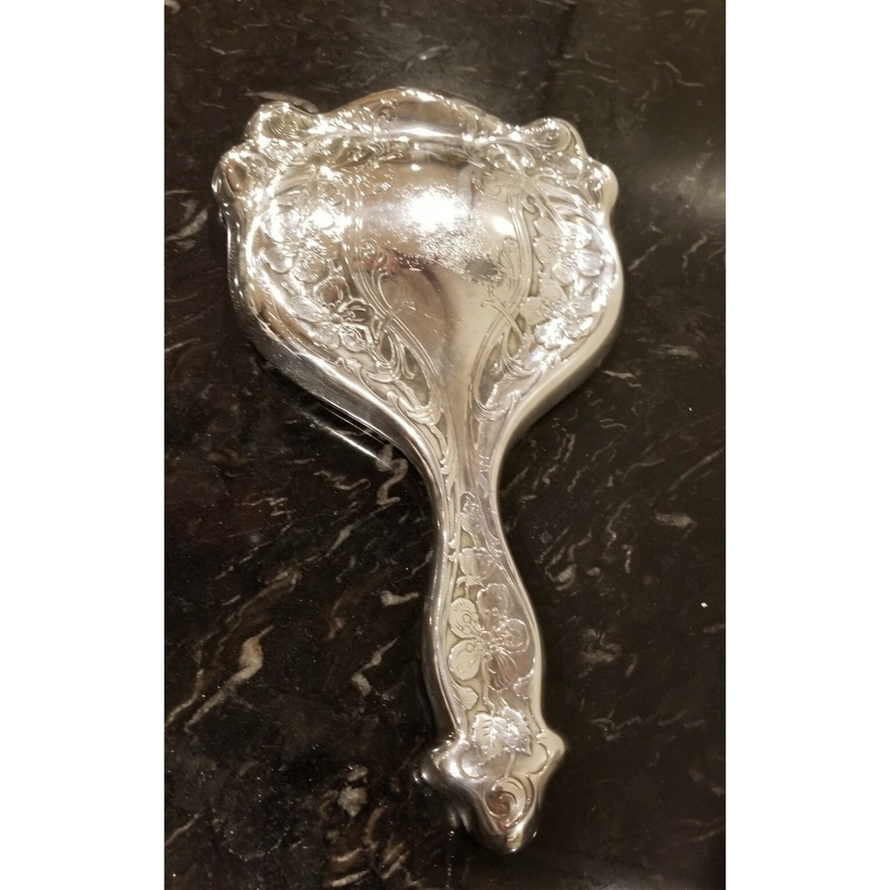 Antiwue Silver Plated Hand Mirror 10"x 6"